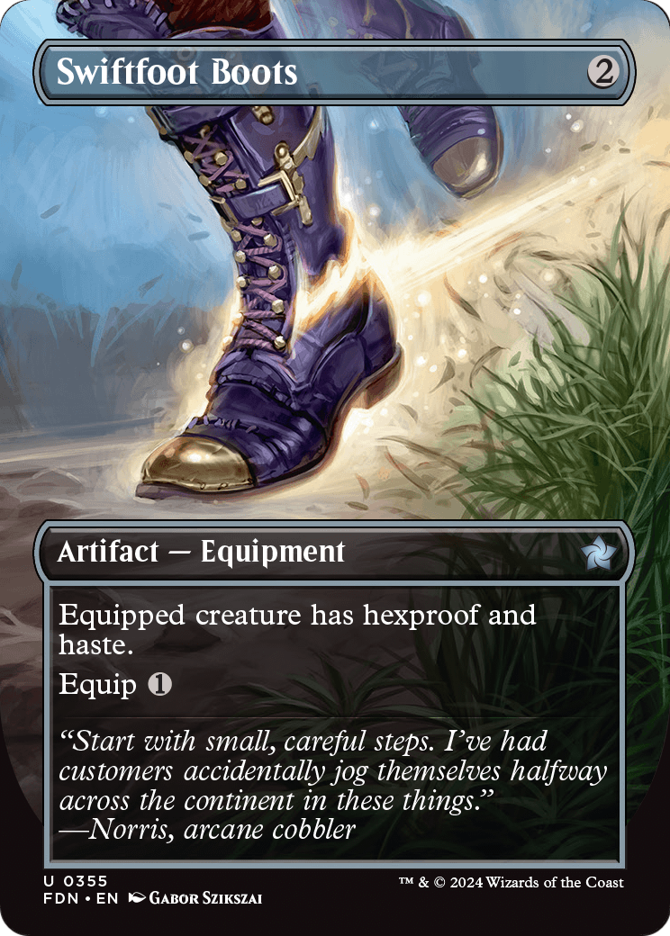Swiftfoot Boots (Borderless) (FDN-355) [Foundations] Foil