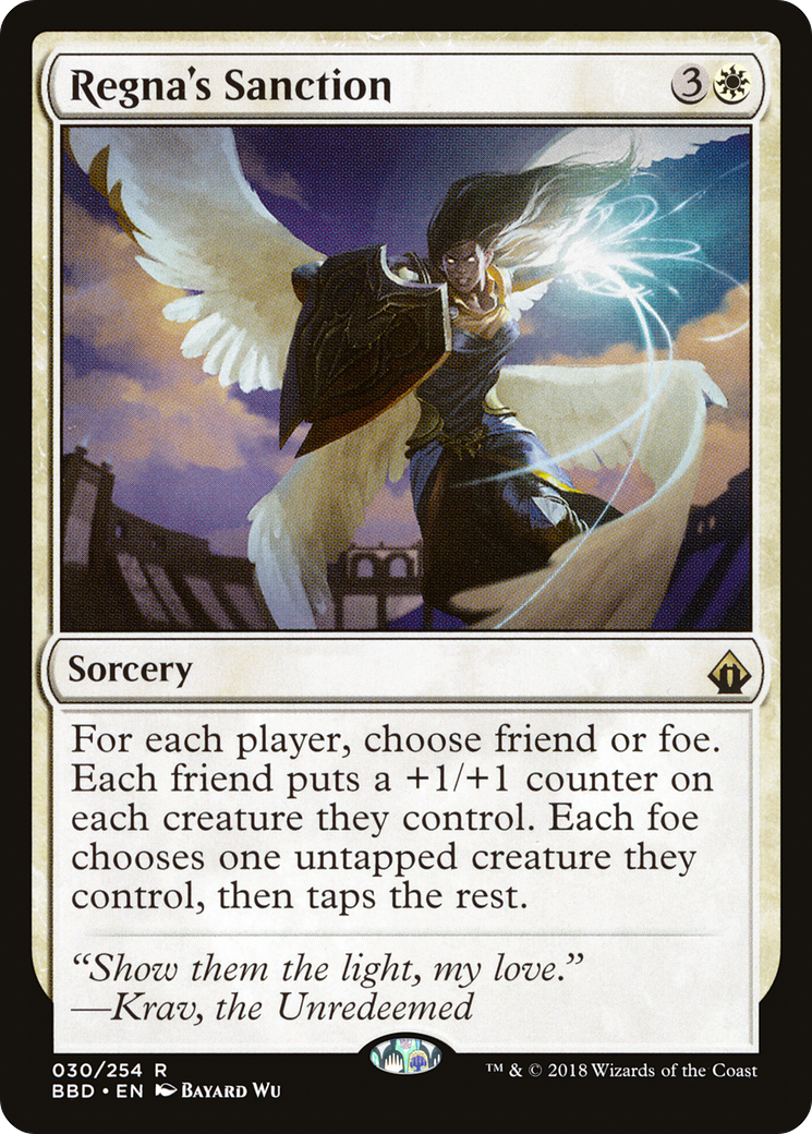 Regna's Sanction (BBD-030) [Battlebond] Foil