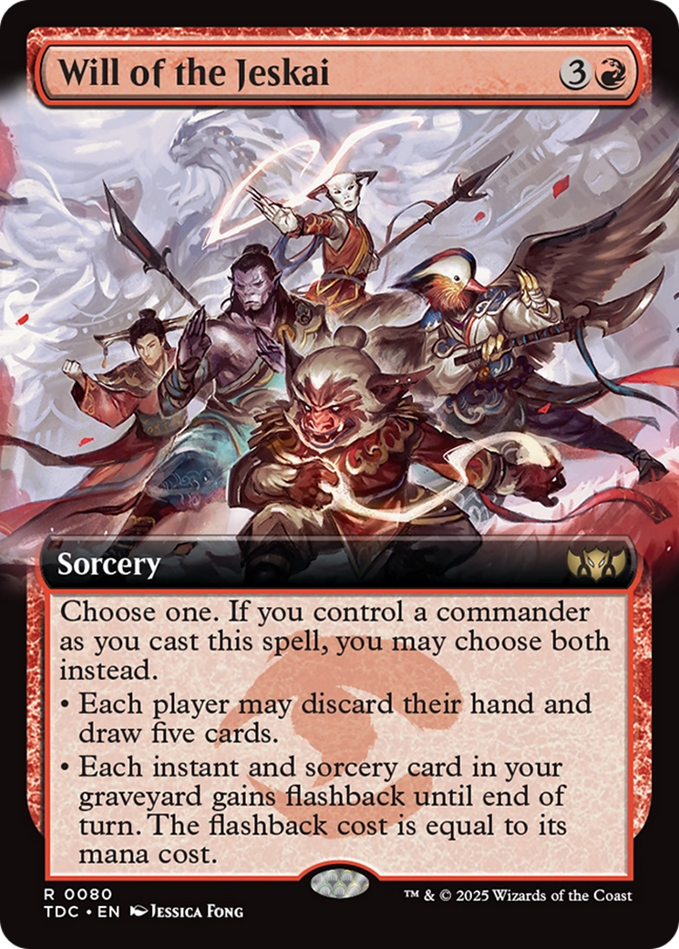 Will of the Jeskai (Extended Art) (TDC-080) [Commander: Tarkir: Dragonstorm]