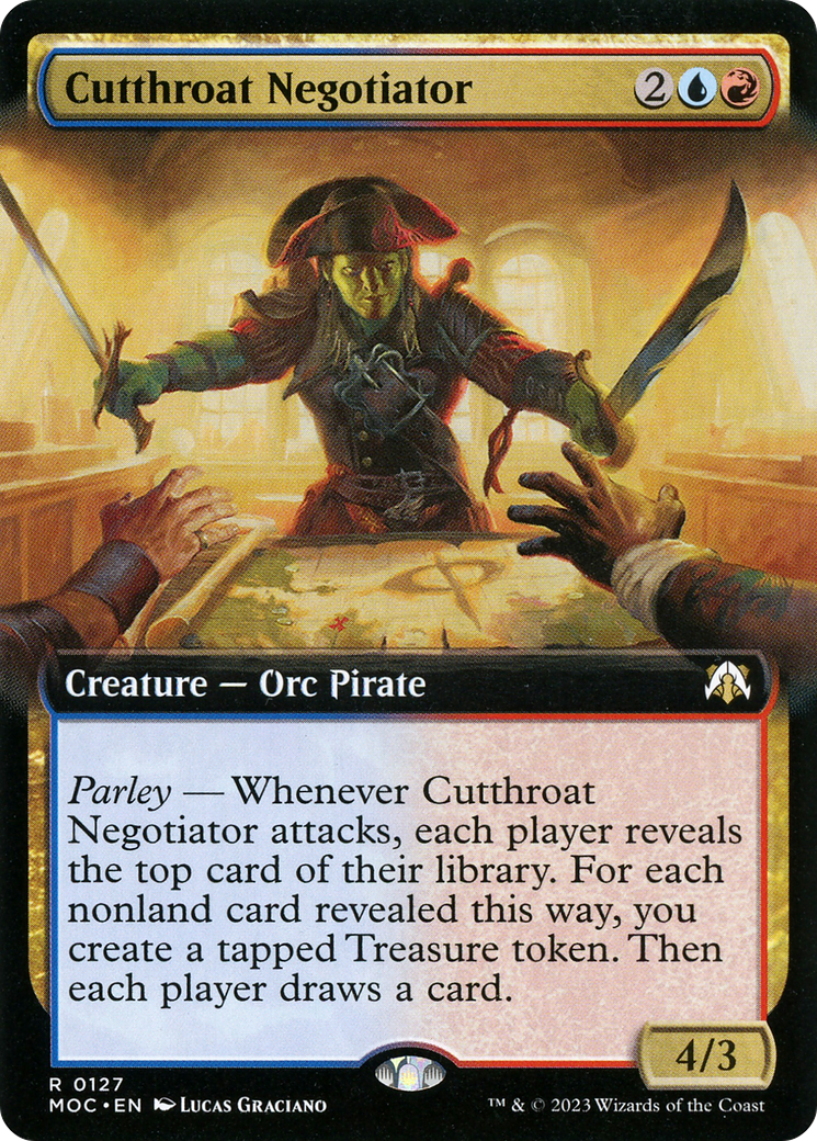 Cutthroat Negotiator (Extended Art) (MOC-127) [March of the Machine Commander]