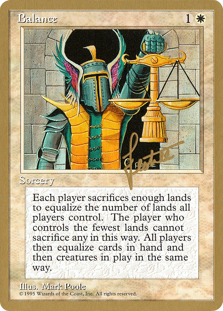Balance - 1996 Bertrand Lestree (4ED) [Pro Tour Collector Set]