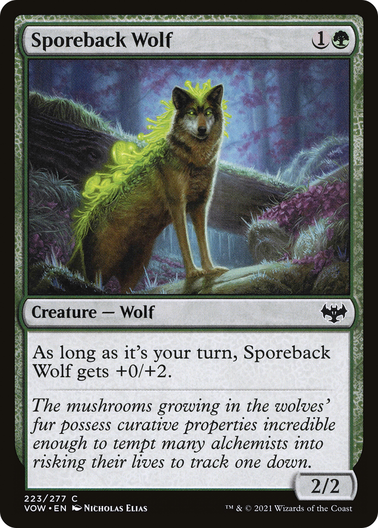 Sporeback Wolf (VOW-223) [Innistrad: Crimson Vow] Foil