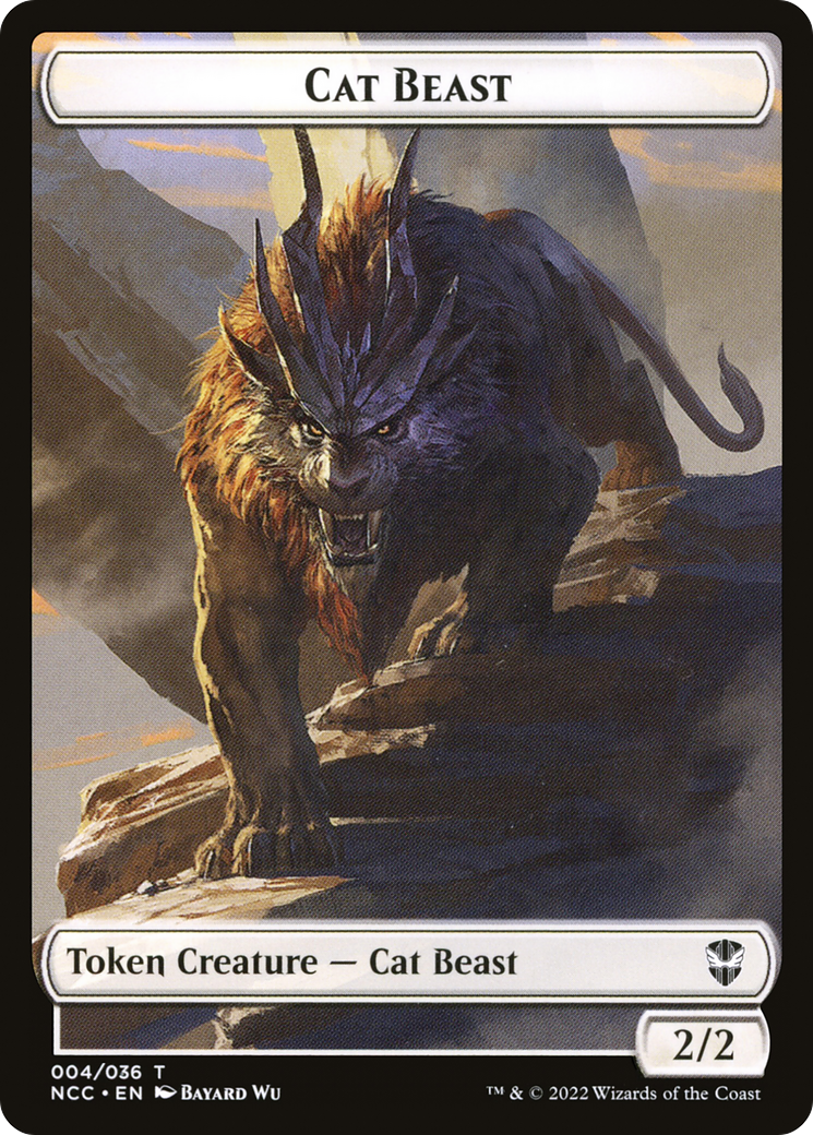 Cat Beast (TNCC-004) [New Capenna Commander Tokens] Foil