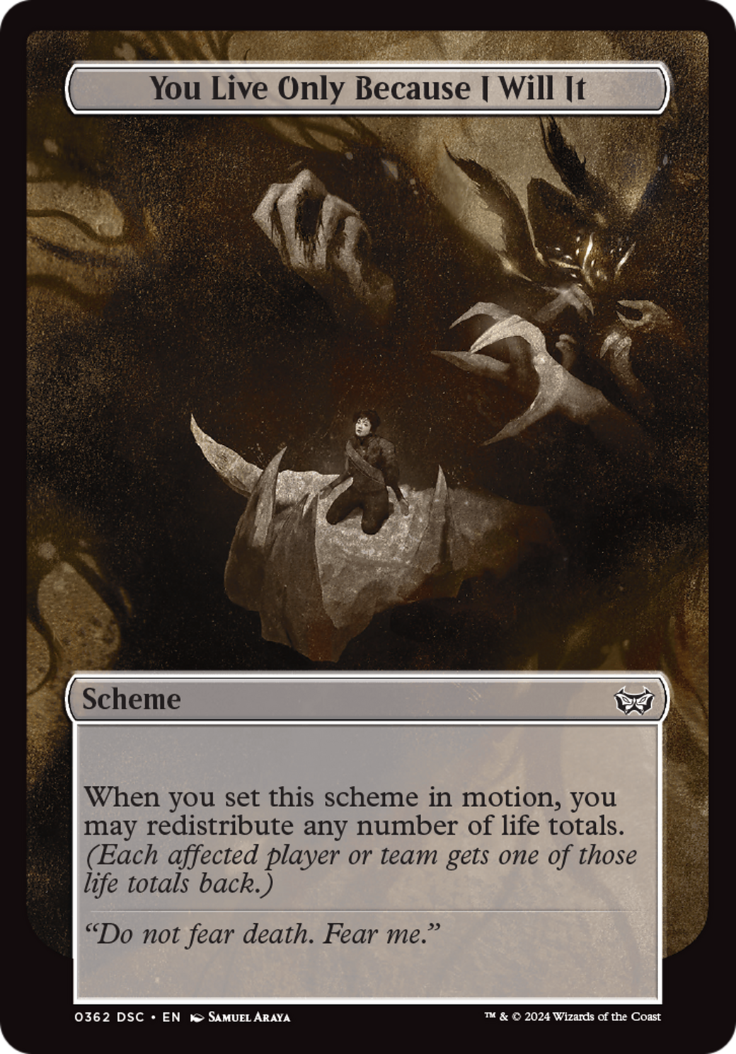 You Live Only Because I Will It (Full Art) (A:DSC-362) [Duskmourn: House of Horror Commander]