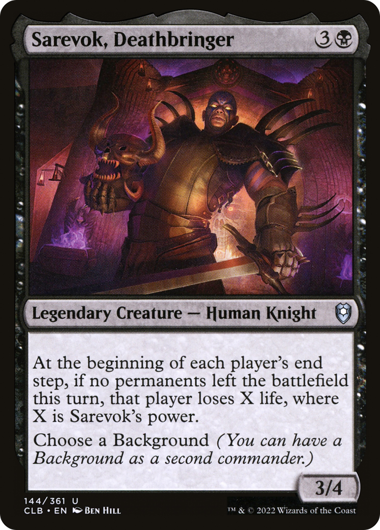 Sarevok, Deathbringer (CLB-144) [Commander Legends: Battle for Baldur's Gate] Foil