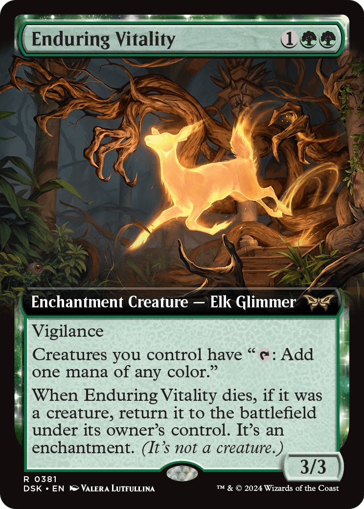 Enduring Vitality (Extended Art) (DSK-381) [Duskmourn: House of Horror] Foil