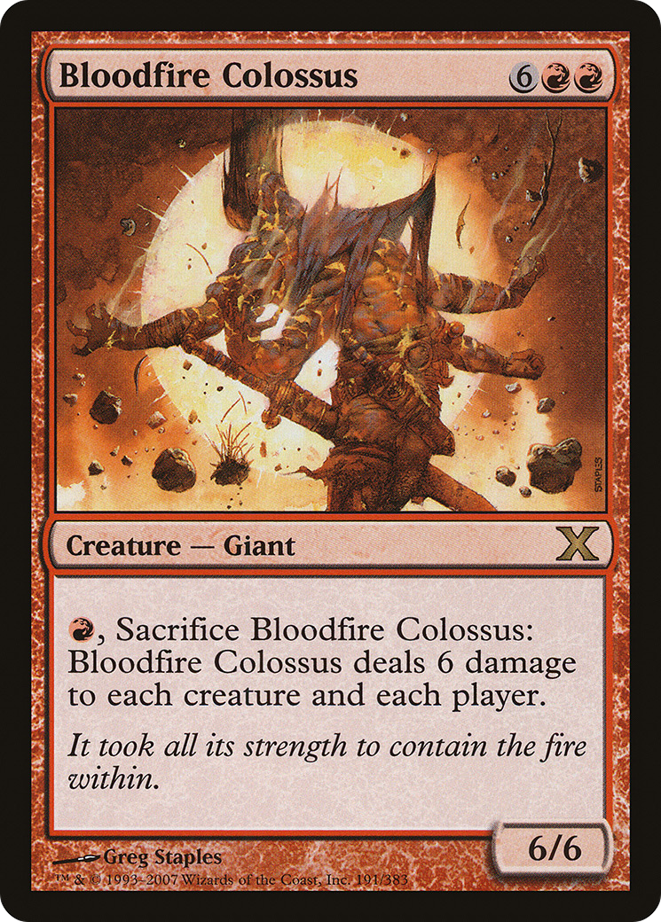 Bloodfire Colossus (10E-191) [Tenth Edition] Foil