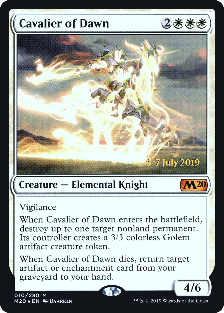 Cavalier of Dawn (PRE-10S) [Core Set 2020 Promos] Foil