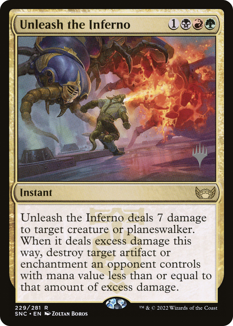 Unleash the Inferno (PPSNC-229) [Promo Pack: Streets of New Capenna Promos] Foil