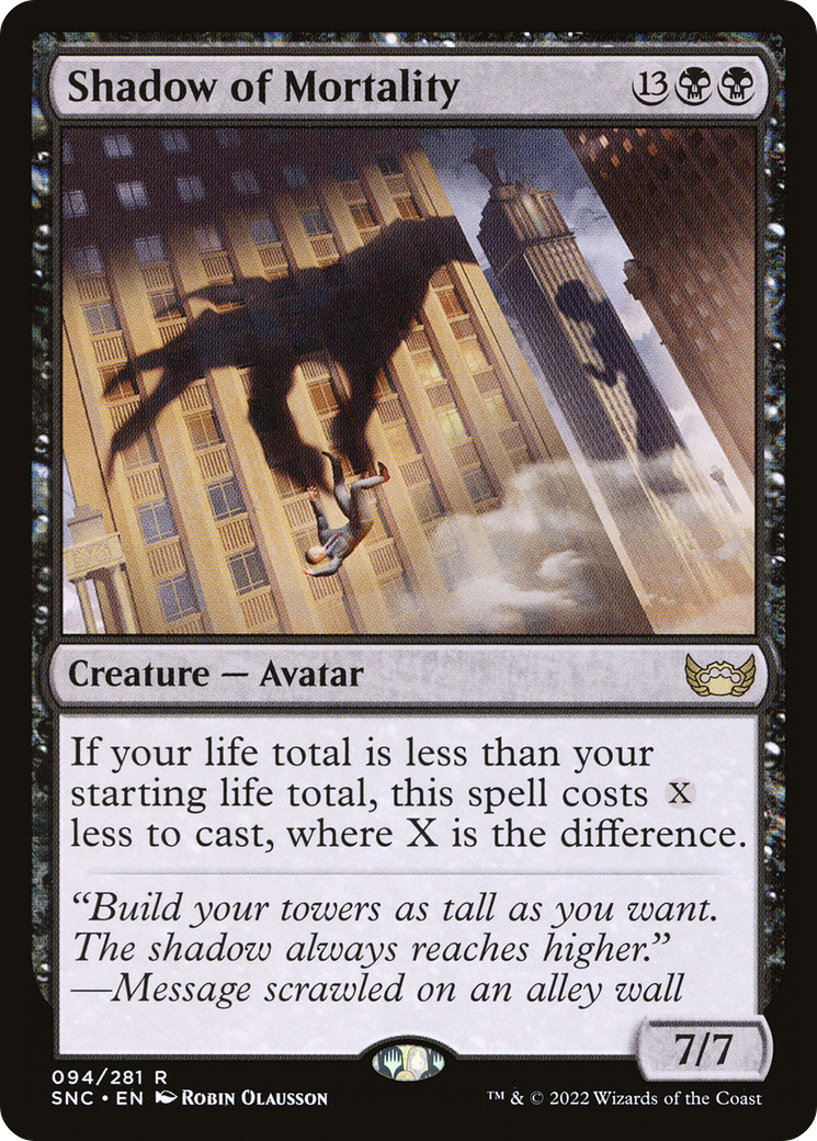 Shadow of Mortality (SNC-094) [Streets of New Capenna] Foil