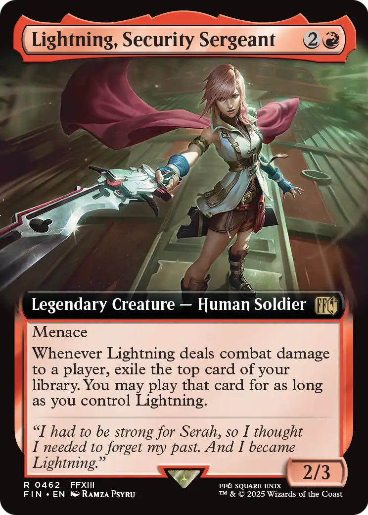 Lightning, Security Sergeant (Extended Art) (FIN-462) [FINAL FANTASY]