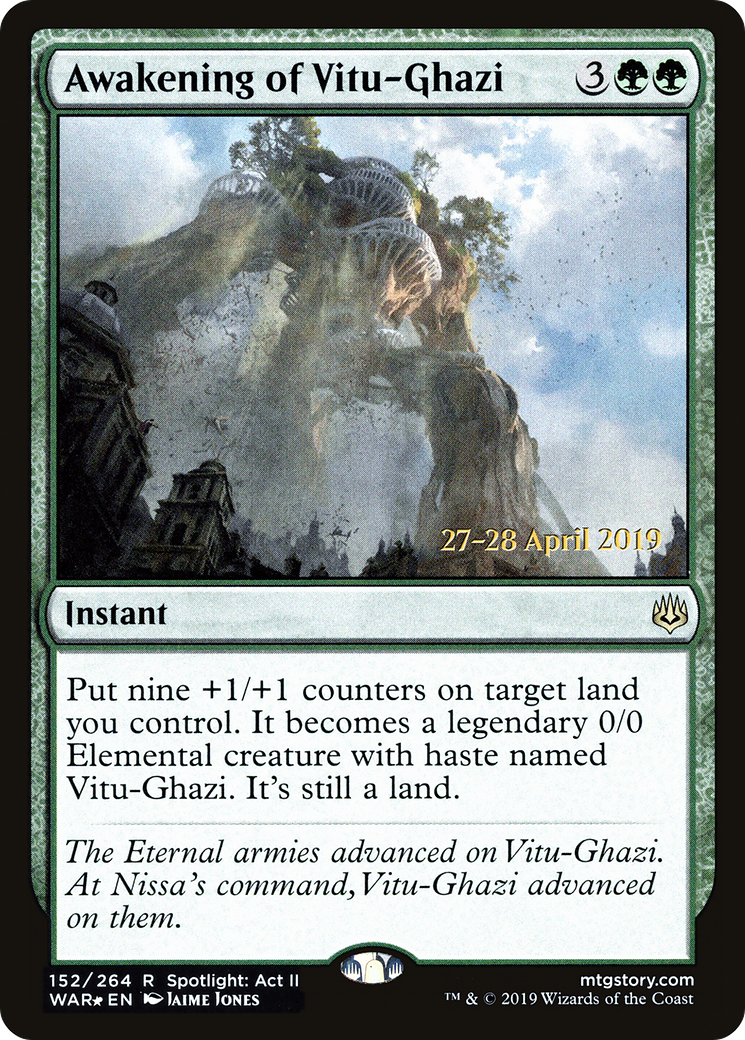 Awakening of Vitu-Ghazi (PRE-152S) [War of the Spark Promos] Foil