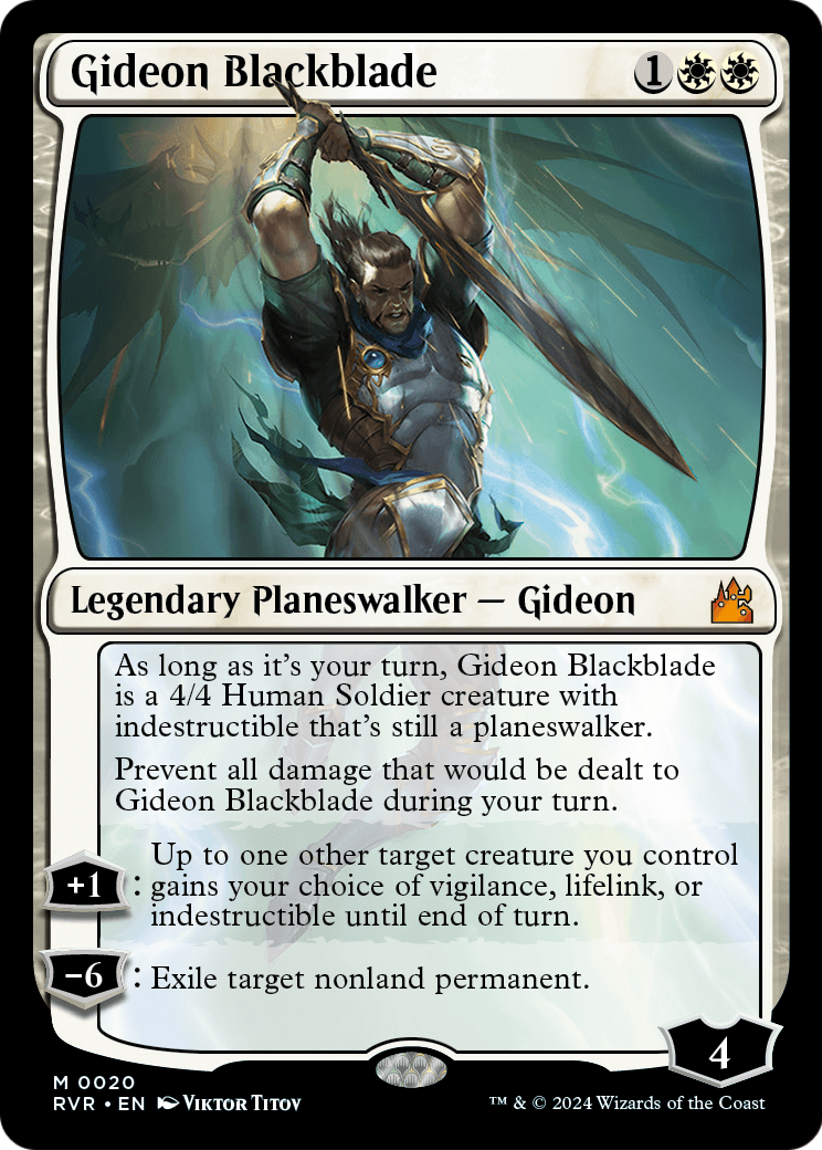 Gideon Blackblade (RVR-020) [Ravnica Remastered]