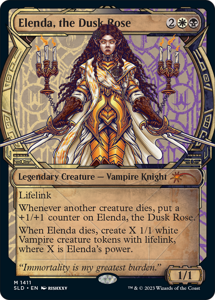 Elenda, the Dusk Rose (SLD-1411) (Showcase) [Secret Lair Drop]