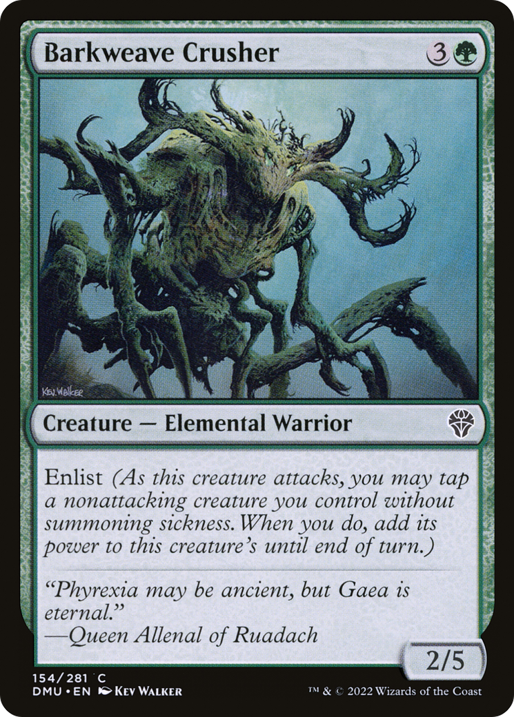 Barkweave Crusher (DMU-154) [Dominaria United] Foil