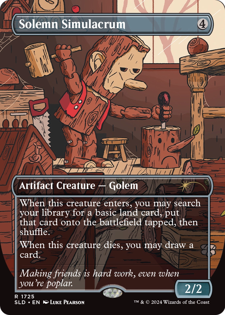 Solemn Simulacrum (SLD-1725) (Borderless) [Secret Lair Drop] Foil