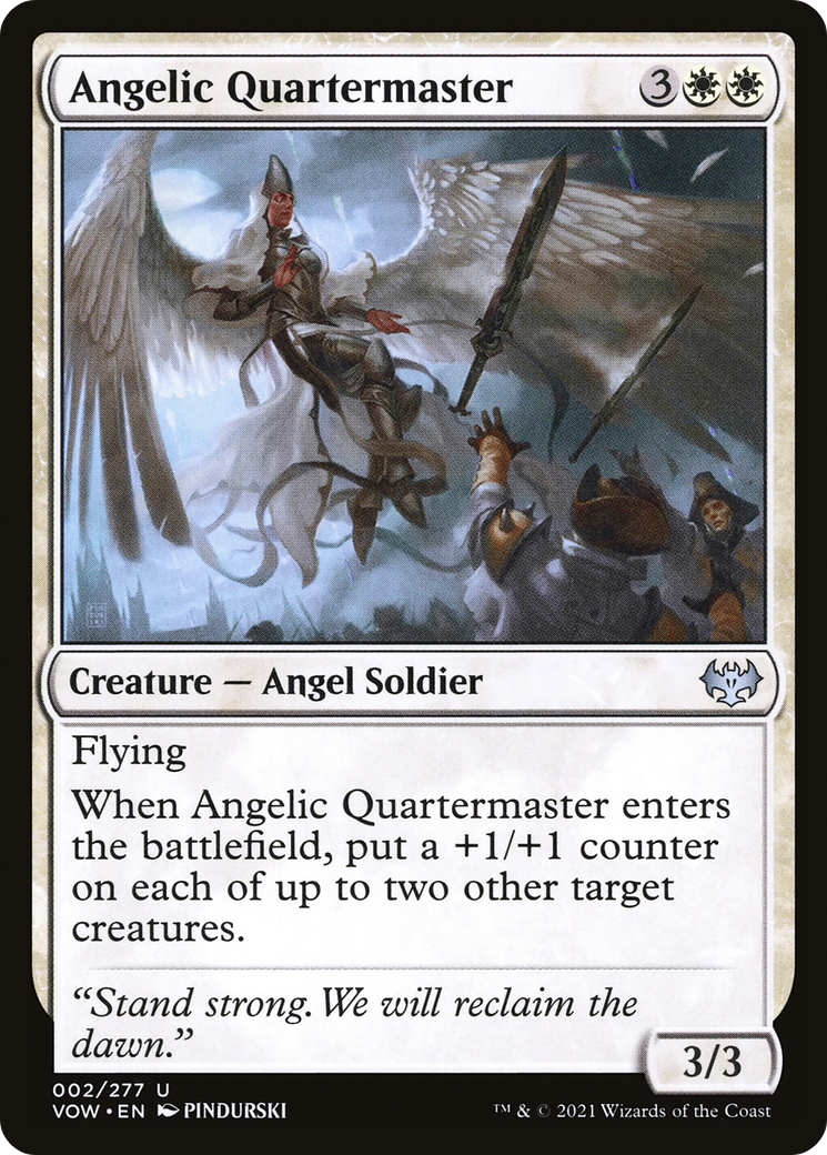 Angelic Quartermaster (VOW-002) [Innistrad: Crimson Vow] Foil