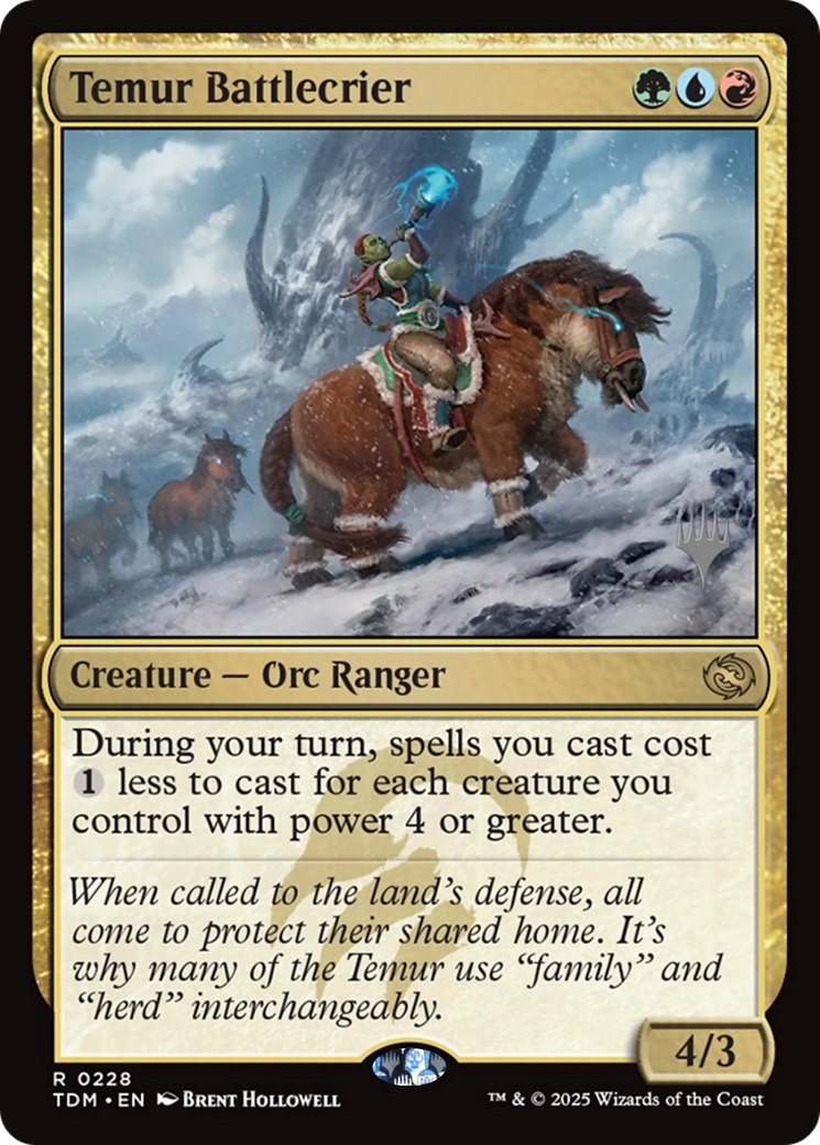 Temur Battlecrier (PPTDM-228) [Promo Pack: Tarkir: Dragonstorm] Foil