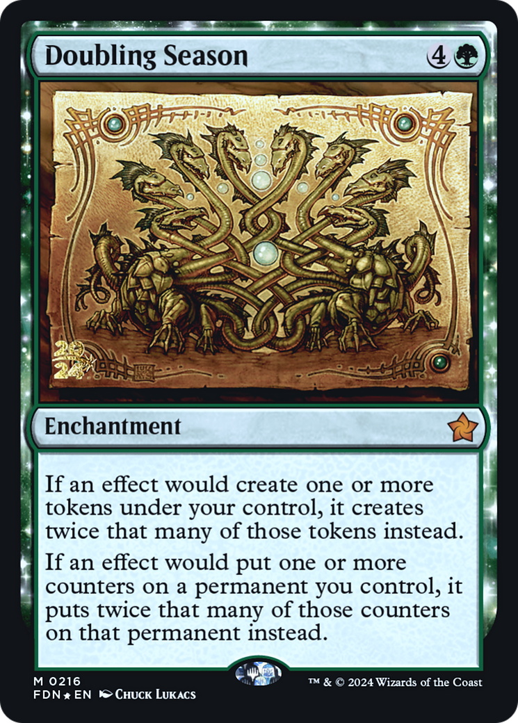 Doubling Season (PRE-216) [Foundations Promos] Foil