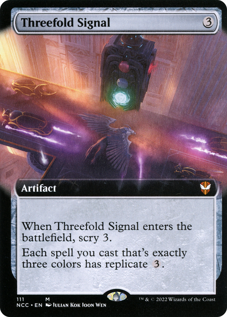 Threefold Signal (Extended Art) (NCC-111) [New Capenna Commander] Foil