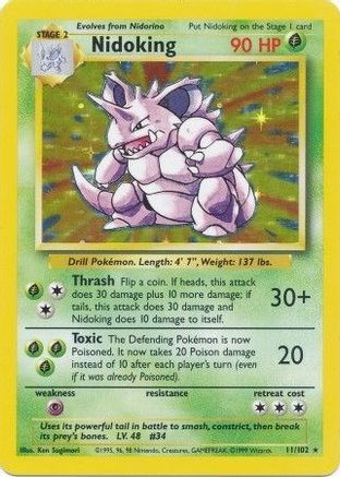 Nidoking (011/102) [Base Set] Holofoil - Holo Rare
