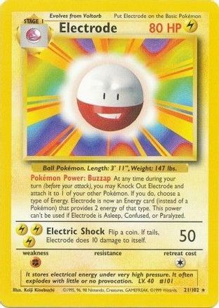 Electrode (021/102) [Base Set] - Rare