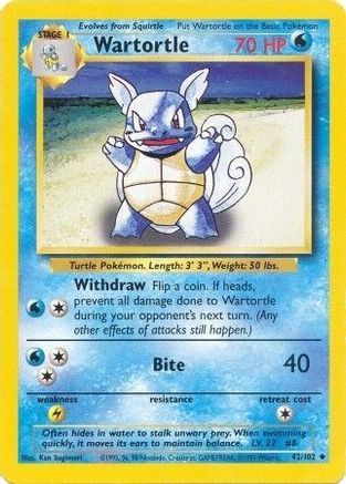 Wartortle (042/102) [Base Set] - Uncommon