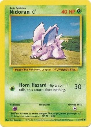Nidoran M (055/102) [Base Set] - Common