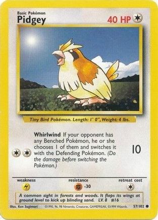 Pidgey (057/102) [Base Set] - Common