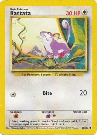Rattata (061/102) [Base Set] - Common