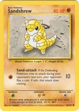 Sandshrew (062/102) [Base Set] - Common