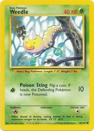 Weedle (069/102) [Base Set] - Common