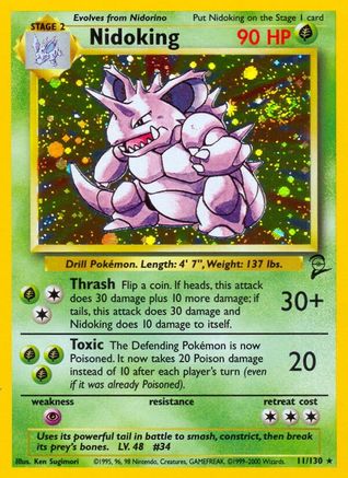 Nidoking (011/130) [Base Set 2] Holofoil - Holo Rare