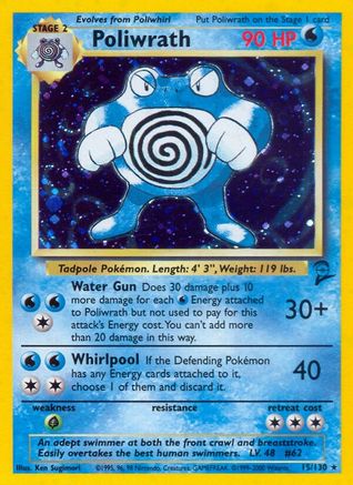 Poliwrath (015/130) [Base Set 2] Holofoil - Holo Rare