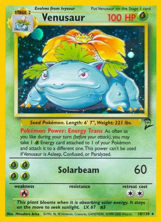 Venusaur (018/130) [Base Set 2] Holofoil - Holo Rare
