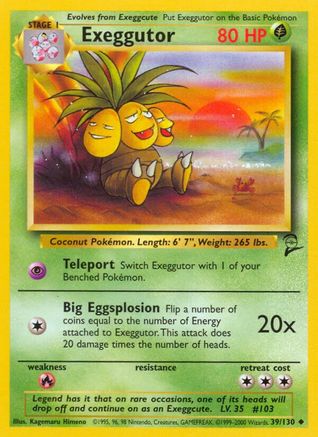 Exeggutor (039/130) [Base Set 2] - Uncommon