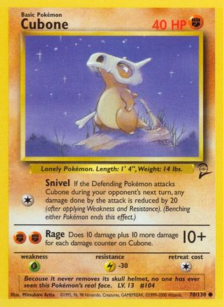 Cubone (070/130) [Base Set 2] - Common