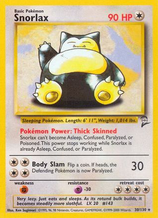 Snorlax (030/130) [Base Set 2] - Rare