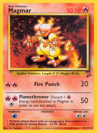 Magmar (051/130) [Base Set 2] - Uncommon