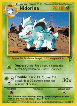 Nidorina (053/130) [Base Set 2] - Uncommon