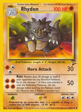 Rhydon (059/130) [Base Set 2] - Uncommon