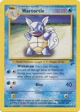 Wartortle (063/130) [Base Set 2] - Uncommon