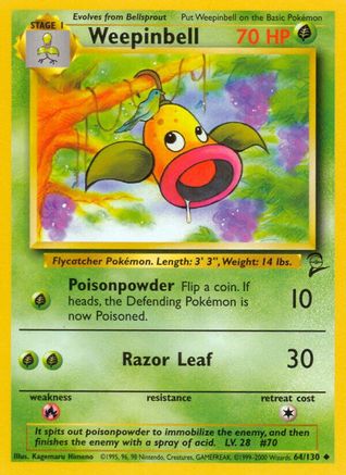 Weepinbell (064/130) [Base Set 2] - Uncommon