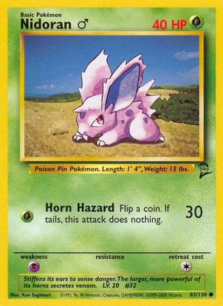 Nidoran M (083/130) [Base Set 2] - Common