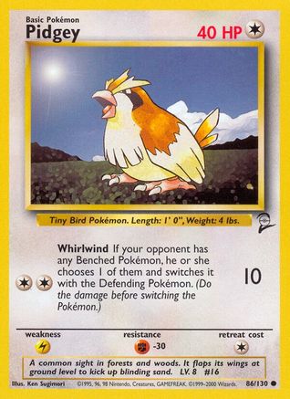 Pidgey (086/130) [Base Set 2] - Common
