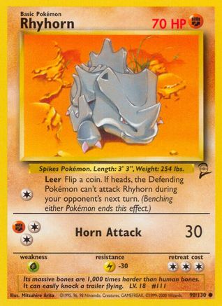 Rhyhorn (090/130) [Base Set 2] - Common