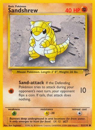 Sandshrew (091/130) [Base Set 2] - Common