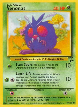 Venonat (097/130) [Base Set 2] - Common