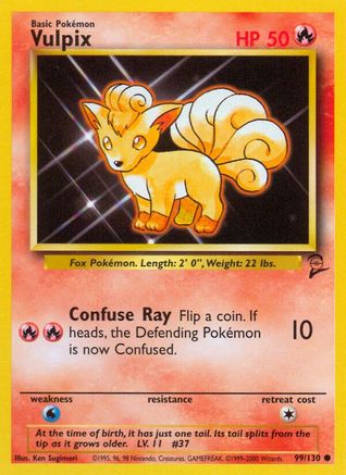 Vulpix (099/130) [Base Set 2] - Common
