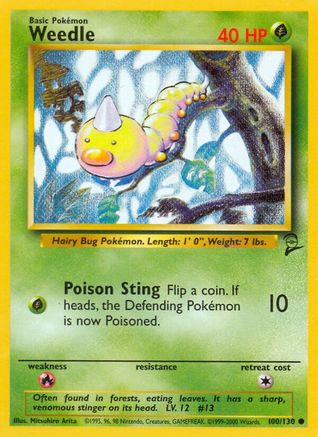 Weedle (100/130) [Base Set 2] - Common